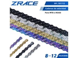 Corrente De Bicicleta Zrace Para Mtb De 8 A 12 Velocidades, Neon, Prata, Preto E Dourado, 114/120/126l, Oem Da Sumcvayotoy