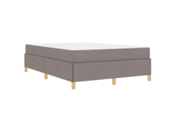 Conjunto 1 Estrutura Da Cama Vidaxl Castanho-acinzentado Tecido (160 X 200 Cm)