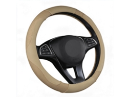 Capa Universal para Volante de Carro HENTEN HOME para Diâmetro de 38 Cm Respirável e Antiderrapante (bege)