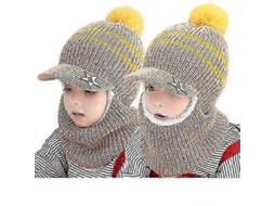 2026 gorro de Lana Grueso para Niños de 2 a 5 Años Con Protección Cervical Y Antiviento