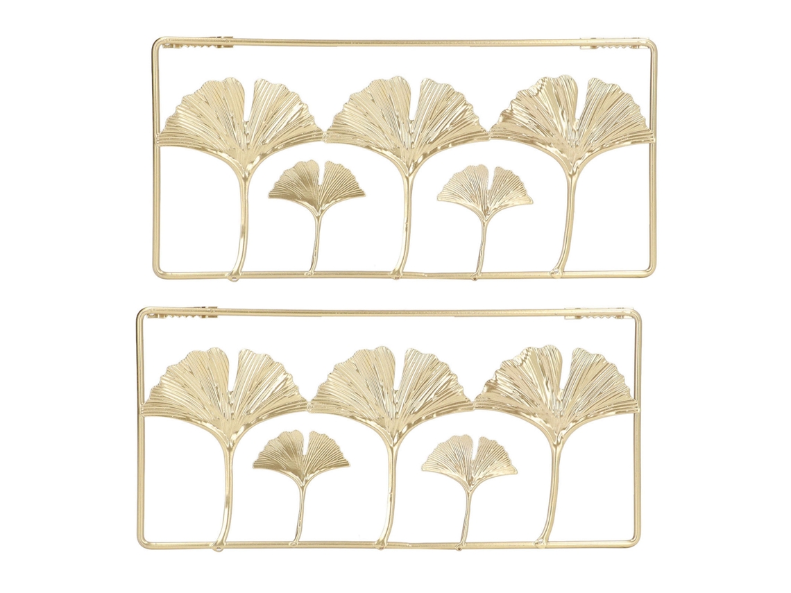Laxiscreed Decoração De Parede Com Folhas De Metal Gold 3d Para Casa E Escritório