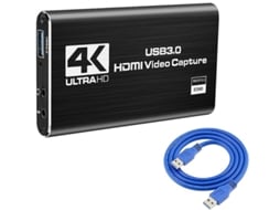 Caixa De Aquisição De Vídeo 4k Usb 3.0 Game Capture Card, Baixa Latência, 1080p, Streaming, Gravação Obs, Nintendo Switch Preto Bestvite