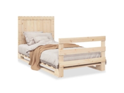 Bed Frame, Bed Frames Vidaxl Marrom Madeira De Pinho (100 X 200 Cm)