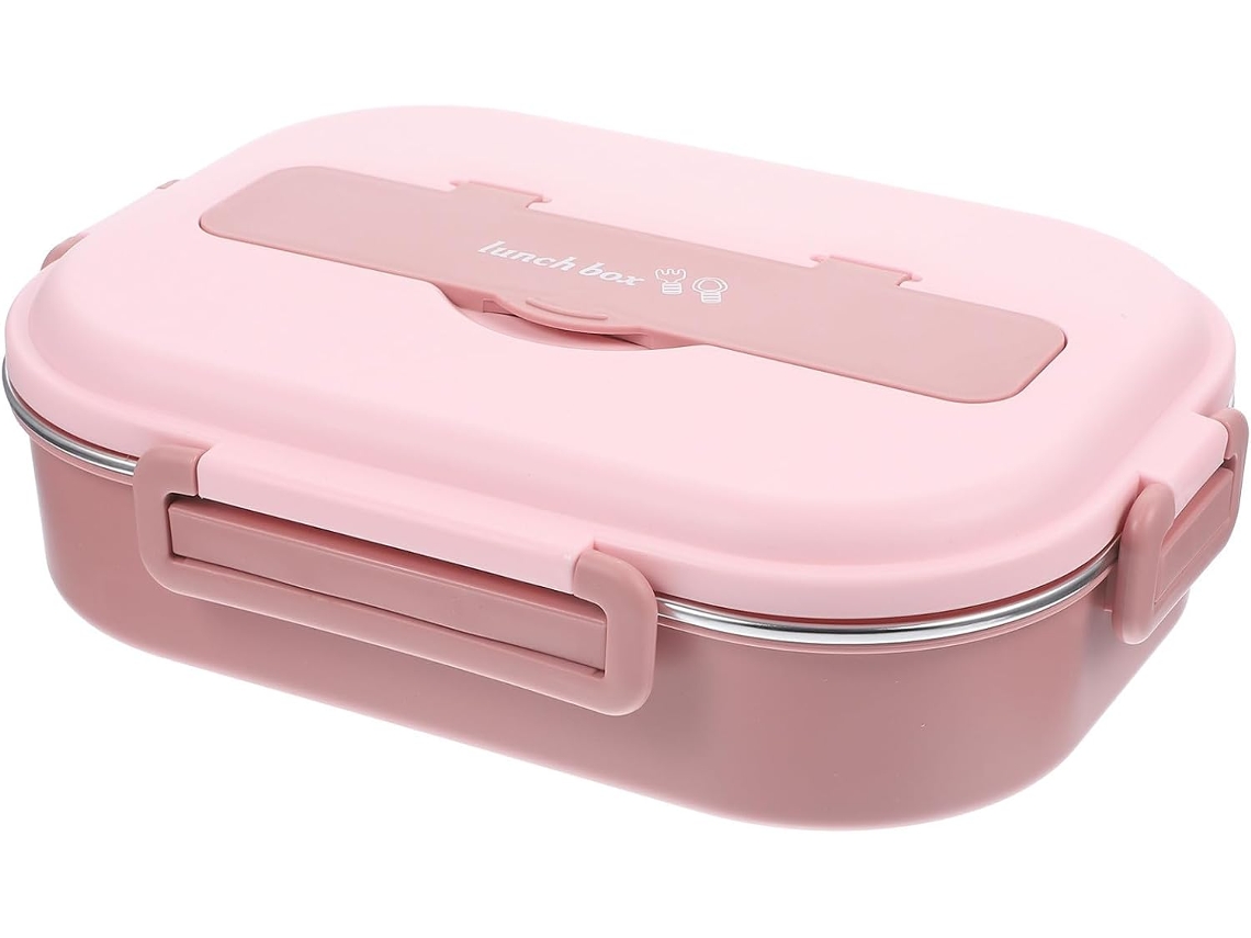 Lancheira Bento Portátil Com 4 Compartimentos, Recipiente Hermético De 1300ml Para Alimentos, Ideal Para Estudantes