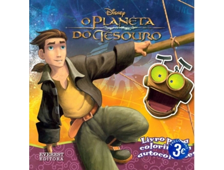 O planeta do tesouro livro para colorir com autocolantes