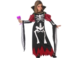 Fato de Menina DISFRAZZES Vampira Esqueleto (Tam: 7 a 9 anos)