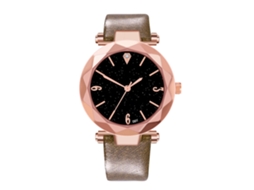 Reloj De Cuarzo Casual Unisex Con Correa De Cuero Artificial Para Mujer Simple