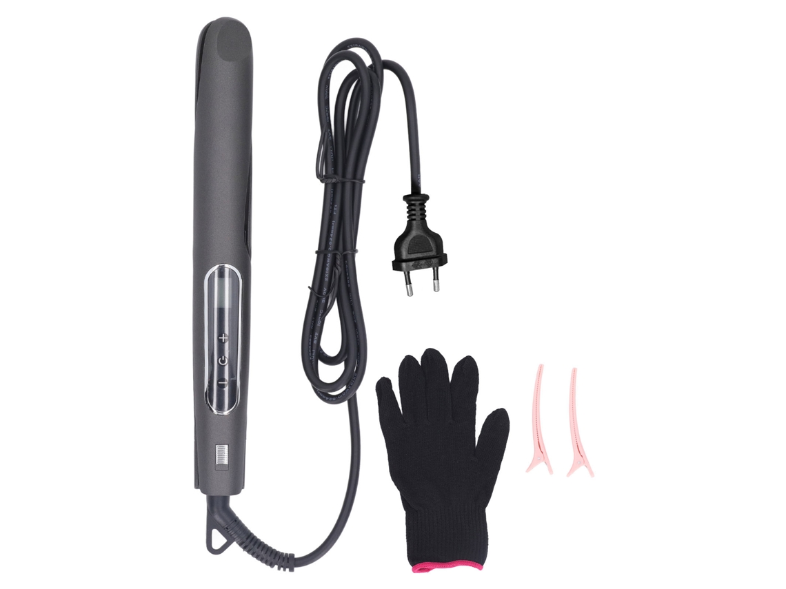Prancha de Cabelo 2 em 1 2026 com Ondas, Aquecimento PTC, Tela LCD, Controle de Temperatura e Luzes, Plugue UE 100-240V