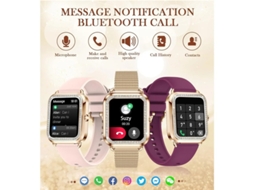 Relógio inteligente Bluetooth feminino Bestvite, tela sensível ao toque HD de 1,6 polegadas, monitor de frequência cardíaca e sono, suporte para chamadas e bate-papos por voz.