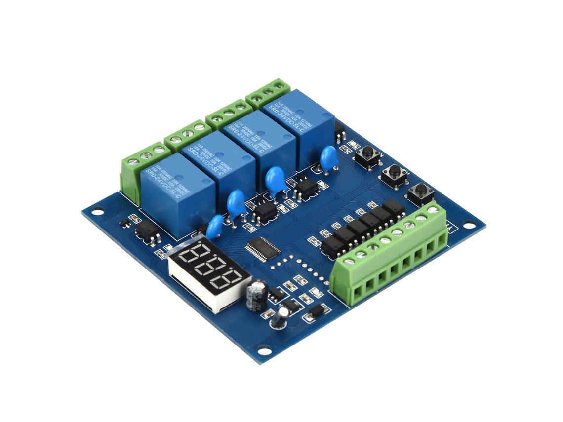 Módulo Relé Led 4-canais Programável Timer 24vdc