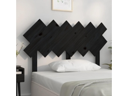 Vidaxl Cabeceira De Cama 122,5x3x80,5 Cm Pinho Maciço Preto