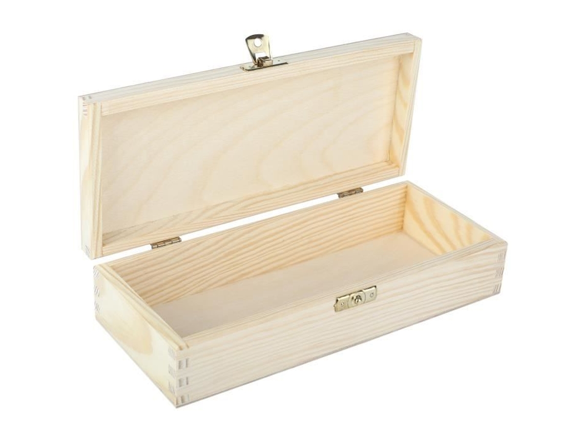Caixa de Armazenamento de Madeira para Decorar CREATIVE DECO 24 X 10 5 X 5 7 Cm Natural Bege