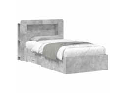 Conjunto 1 Estrutura Da Cama Vidaxl Cinzento Derivados De Madeira (80 X 200 Cm)