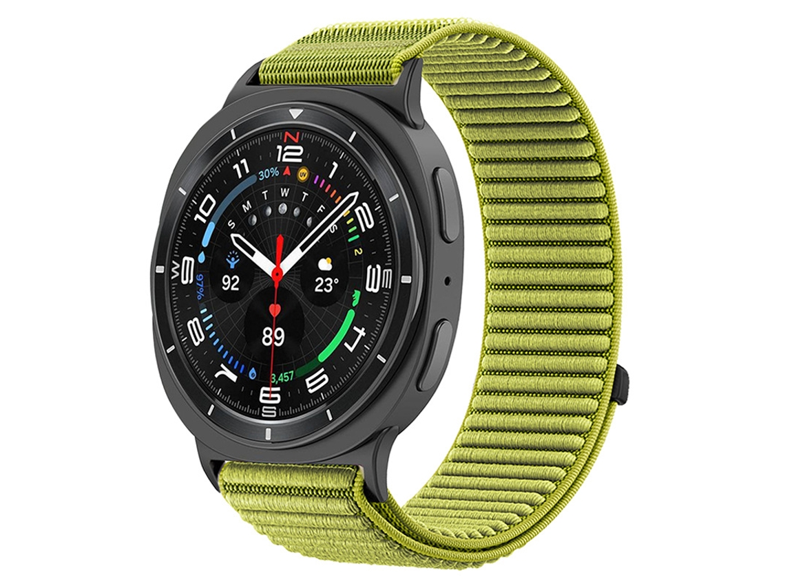Pulseira Desportiva Em Nylon Compatível Com Samsung Galaxy Watch 9 40mm/44mm, Pulseira De Substituição Macia E Ajustável Verde Hexinyigjly