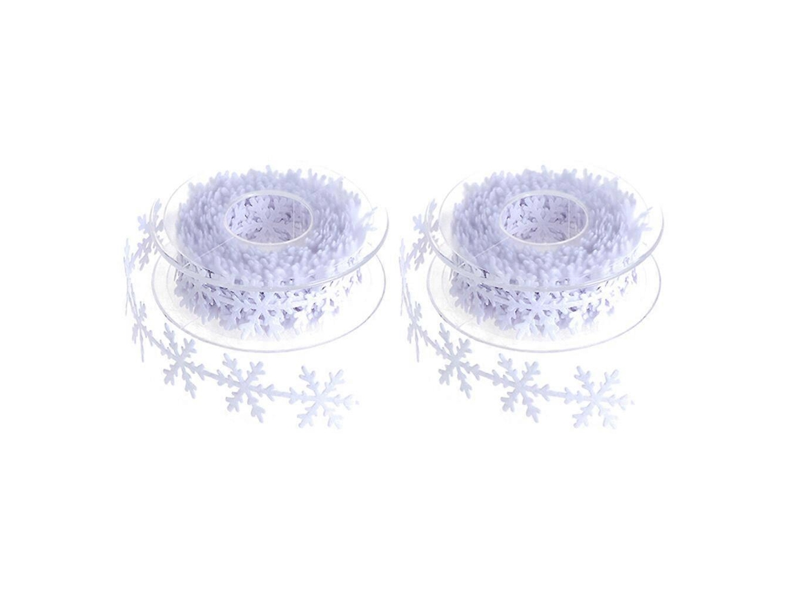 Rolos De Fita Decorativa Com Flocos De Neve Para Rvore De Natal E Decorao De Ano Novo. Hengjian