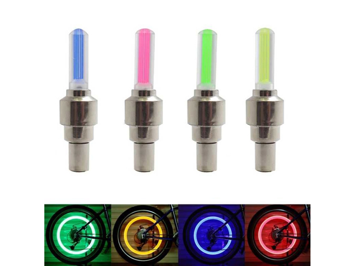 Conjunto De 4 Lâmpadas Led Para Válvula De Roda De Bicicleta