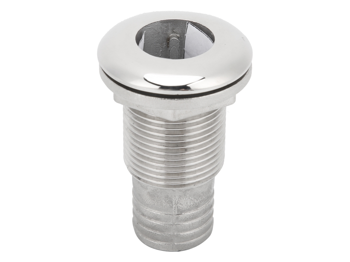 Conector De Passagem De Casco Para Barco Marítimo Cone De Mangueira Aço Inoxidável 1 1/2 Polegada