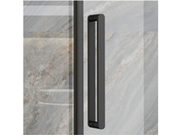 Puxador Interno Para Porta De Box Vidro, Resistente, Em Aço Inoxidável 304, Com Acabamento Preto Fosco 440mm