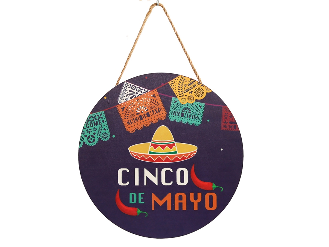 Laxiscreed Placa De Madeira Para Decoração De Interior E Festas Em Cinco De Maio