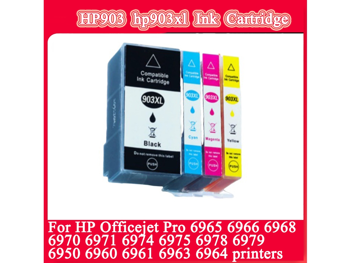 4colors-para Hp903 Hp903xl Cartucho De Tinta Compatível Para Hp Officejet Pro 6950 6960 6961 6963 6964 6975 6978 6979 6965 6966 6968 Impressoras