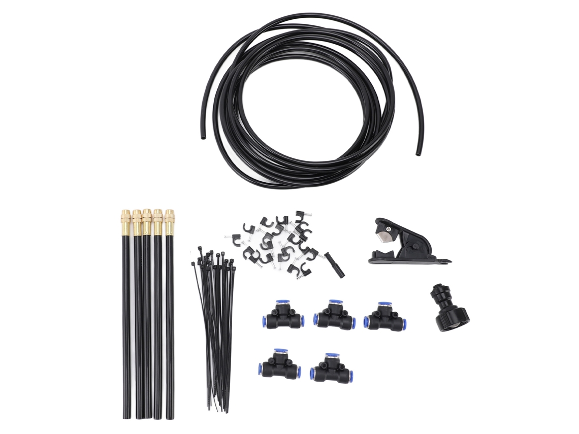 Kit De Irrigação Por Gotejamento 5m Tubo 5 Bicos Ajustáveis
