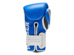 Luvas de Boxe de Couro Artificial Thai Style Azul 16 Ozleone1947