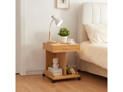 Mesa de Apoio Jokkmokk com Rodas Bambu 57X43X43Cm Natural [EN.CASA]