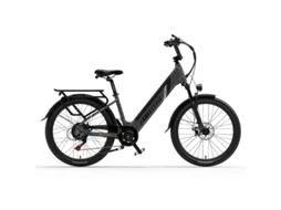 Bicicleta Elétrica de Trekking LANKELEISI Es500 Pro de 24 Polegadas com Bateria de 500 W, 48 V e 14,5 Ah