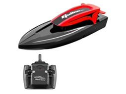 Mali barco de Controle Remoto 2.4g 20km/h com Luzes Led Motor Duplo Impermeável para Crianças