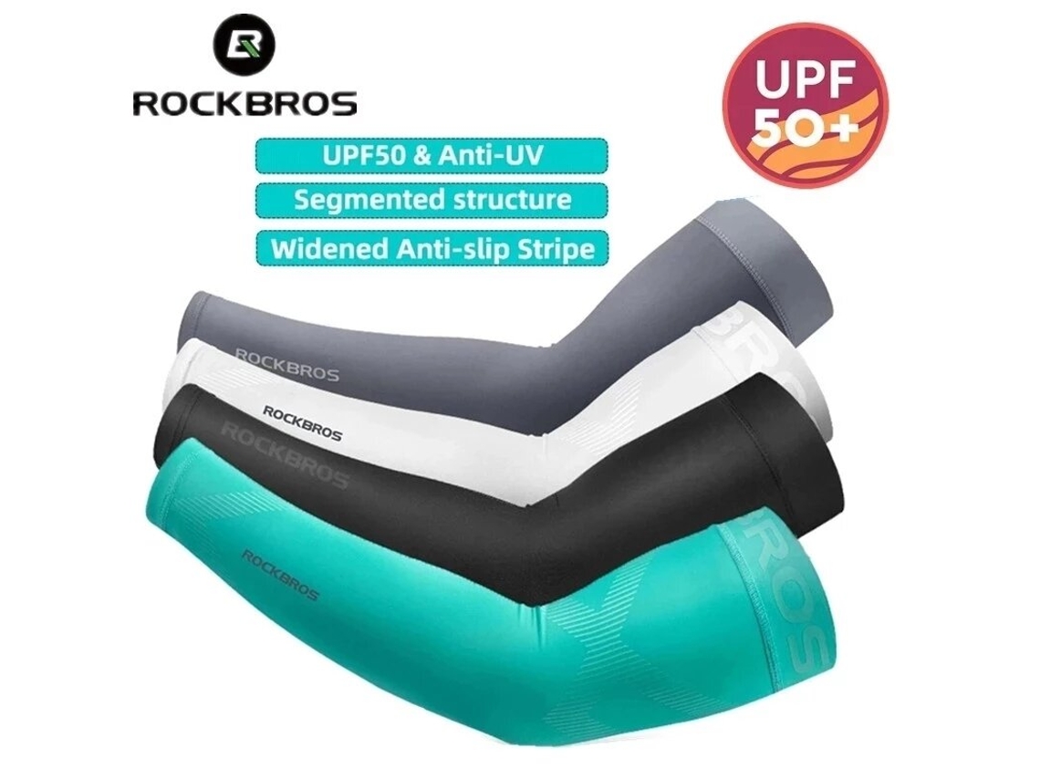Preta G Rockbros Manga Proteção Braço Respirável Secagem Rápida Uv Upf50 Ciclismo Esportes Tecido Resistente Sol Atividades Físicas