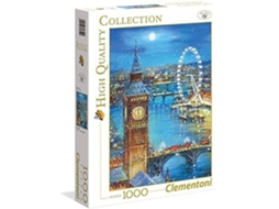 Puzzle CLEMENTONI Snow Flakes Om The Big Ben (1000 Peças)