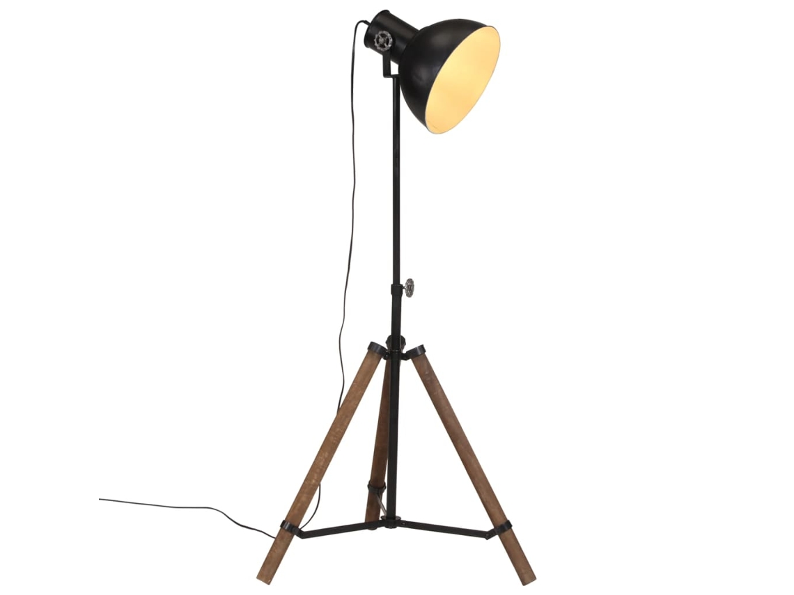Candeeiro de pé 25 W VIDAXL E27 preto (75x75x90-150 cm)