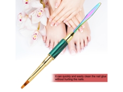 Pincel Para Esmalte De Unhas Com Design Duplo Para Arte De Unhas Uv Gel, Escultura E Estensão De Unhas