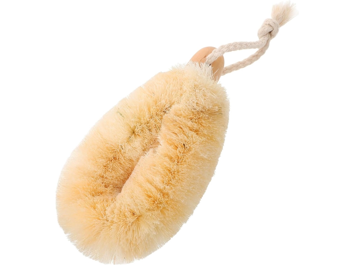 Escova De Banho Esfoliante Portátil Beaupretty Com Esponja Crina Cavalo Para Limpeza Das Costas Acessório Prático Todas