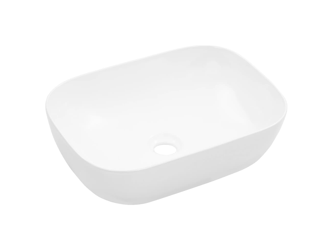 Vidaxl Lavatório 45,5x32x13 Cm Cerâmica Branco