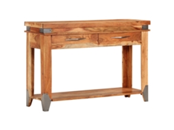 Vidaxl Mesa Consola 110x34x74 Cm Madeira De Acácia Maciça