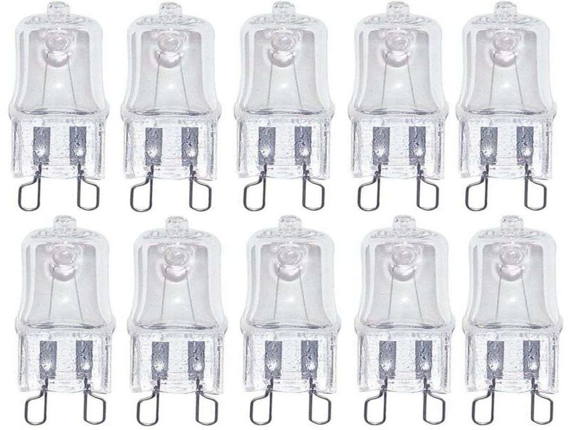 Lurelia Pacote com 10 Lâmpadas Halógenas G9 20w 230v 2700k, Branco Quente, Luz Estavel
