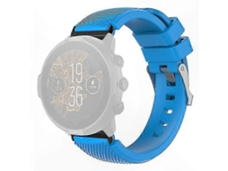 Pulseira De Silicone Com Textura Sarjada De 24 Mm Para Rastreadores De Fitness E Smartwatches.