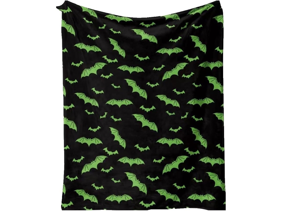 Manta Pequena Syjym Halloween em Flanela com Estampa Digital Confortável Macia e Quente de Dupla Face Ideal Pa