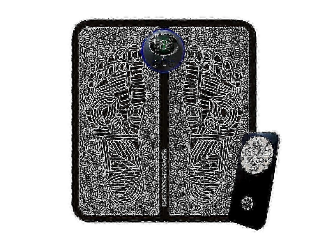 Lurelia Tapete Massageador Ems Para Pés, 8 Modos, 19 Níveis, Usb, Controlo Remoto, Relaxamento Muscular, Conforto Diário