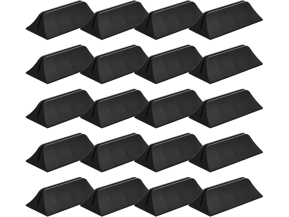 Grampos Ajustáveis Para Painéis De Vidro Em Mesas Escritório, Plástico Preto, 24 Peças, Design De Fixação Para