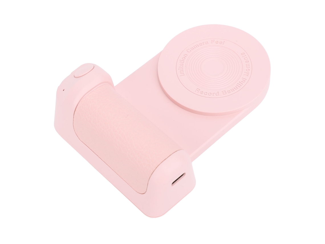 Mali manopla Magnética para Câmera com Bluetooth e Carregamento Sem Fio Apoio para Celular Rosa