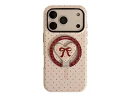 Capa Magnética Para Iphone 17 Pro, Bolinhas Simples, Laço Vino, Suporte Coração Magnético