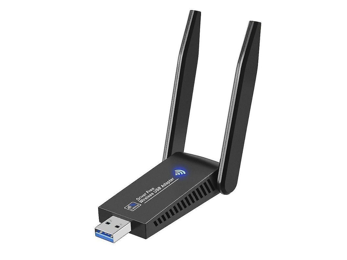 Adaptador Wi-Fi USB 3.0, 1300 Mbit/s, banda dual, antenas 5dBi, compatível com Windows