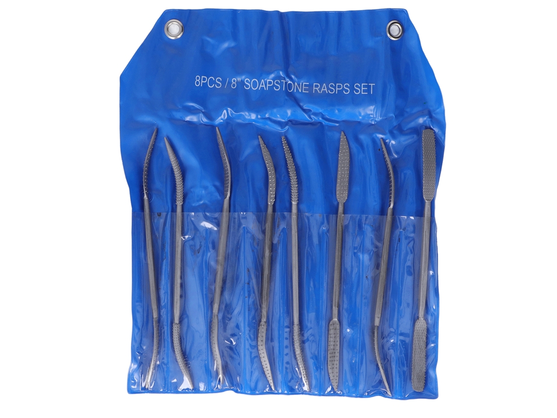 Conjunto 8 lixas duplas rasp file aço liga 8 polegadas carpintaria polimento S/MARCA