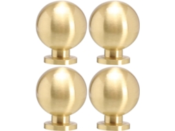 Conjunto De 4 Puxadores Redondos De Latão Para Móveis Elegantes E Modernos.