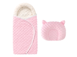 Almofada de posicionamento para bebês Chrui com cobertor para recém-nascidos (0 a 6 meses, rosa)