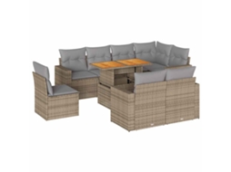 Garden Sofa Set, Garden Sofa Sets Vidaxl Bege Rattan / Vime (n/a)