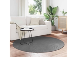 Vidaxl Tapete Para Uso Interno E Externo Palmeras Antracite Ø 120 Cm