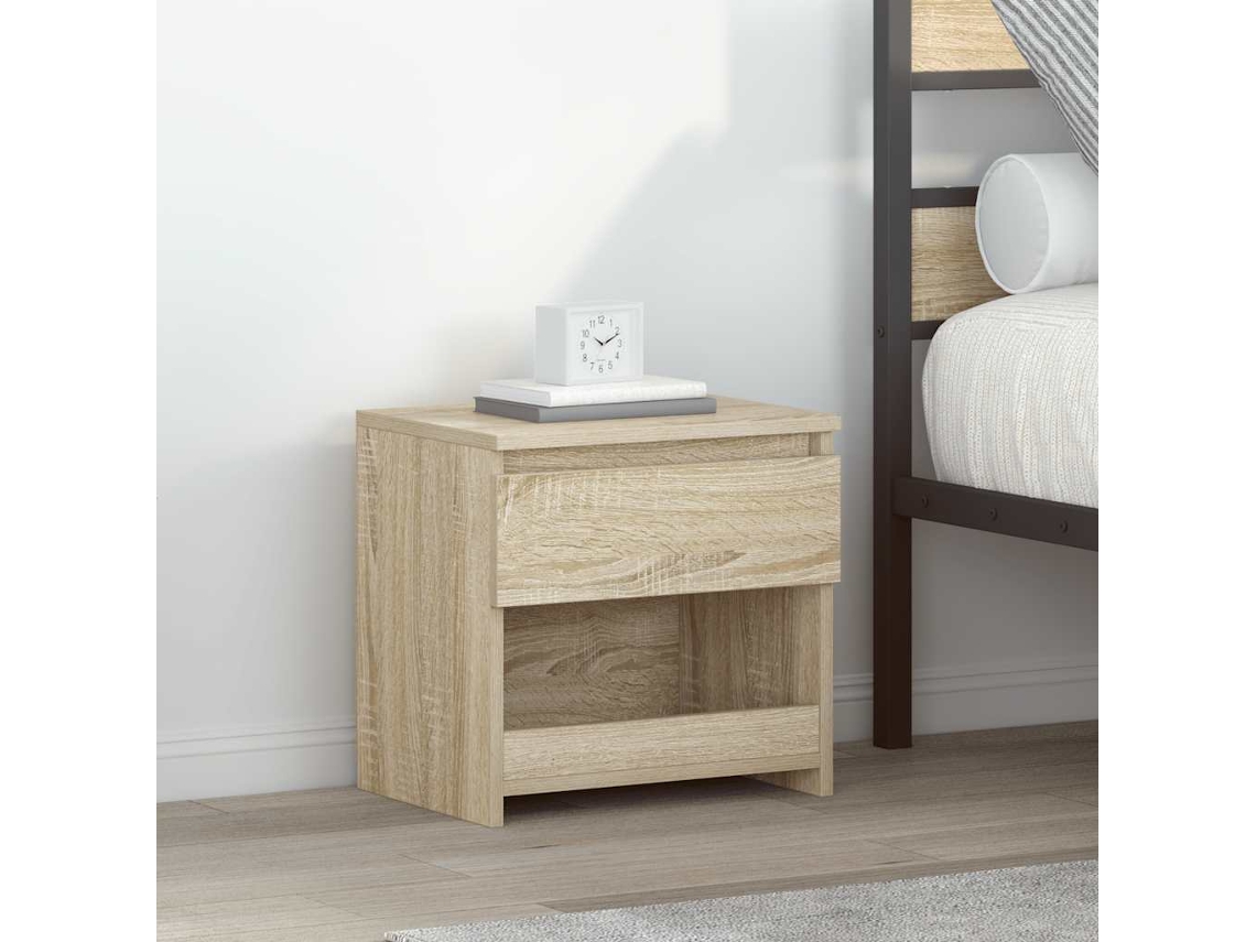 Vidaxl Mesas De Cabeceira 2 Pcs 40x30x39 Cm Contraplacado Carv. Sonoma
